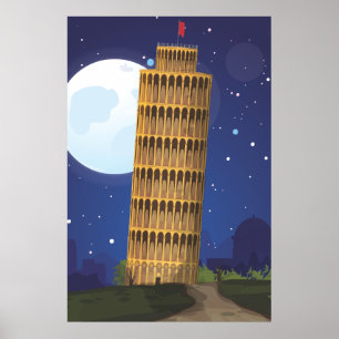 Der Schiefe Turm von Pisa Poster