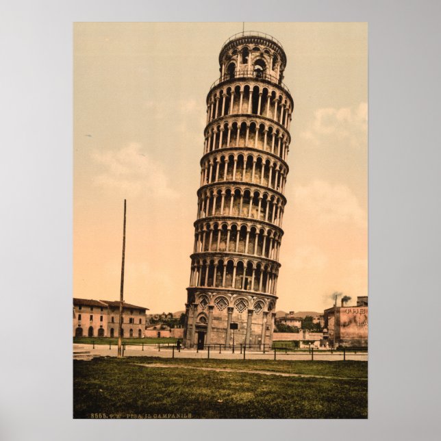 Der Schiefe Turm von Pisa, Toskana, Italien Poster (Vorne)