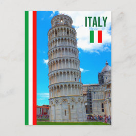 Der Schiefer Turm von Pisa und die italienische Fl Postkarte