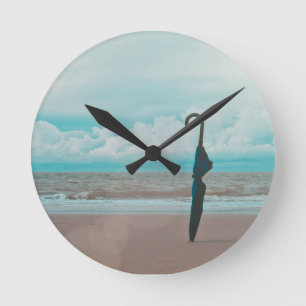 Der Schirm - Runde Wanduhr