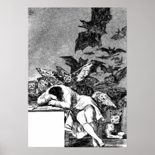 Der Schlaf der Vernunft gebiert Monster, Goya Poster