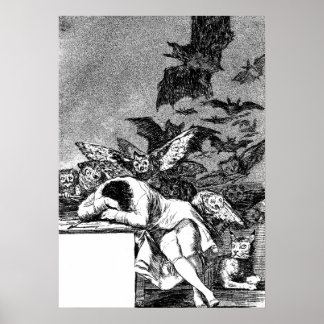 Der Schlaf der Vernunft gebiert Monster, Goya Poster