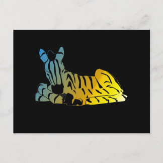 " Der schlafende Zebra " Postkarte