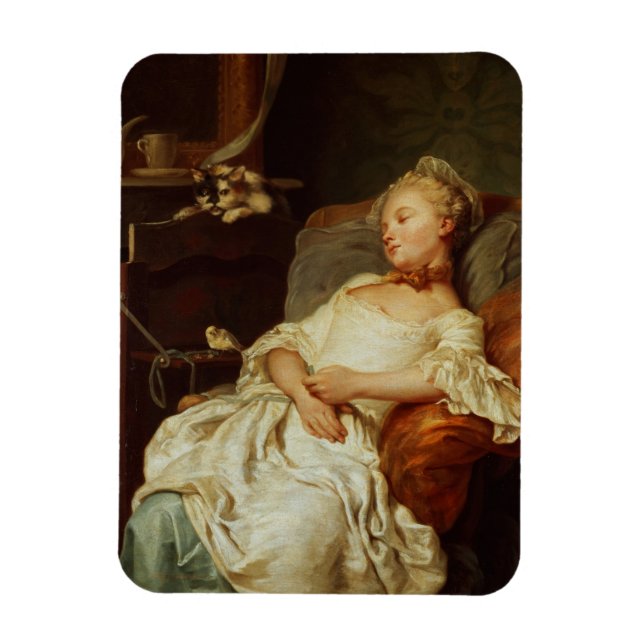 Der Schläfer, 1759 (Öl auf Leinwand) Magnet (Vertikal)
