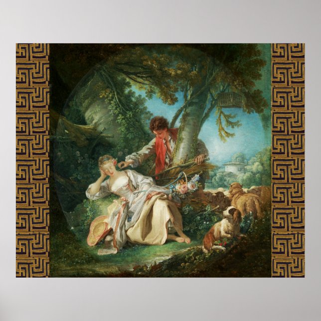Der Schlafstopp von François Boucher Poster (Vorne)