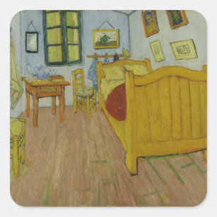 Der Schlafzimmer-Aufkleber Quadratischer Aufkleber