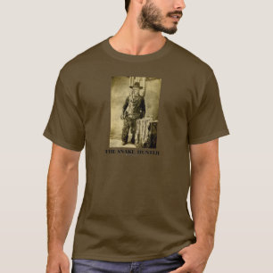 Der Schlangen-Jäger (Vintage Foto-Schlangen-Häut T-Shirt