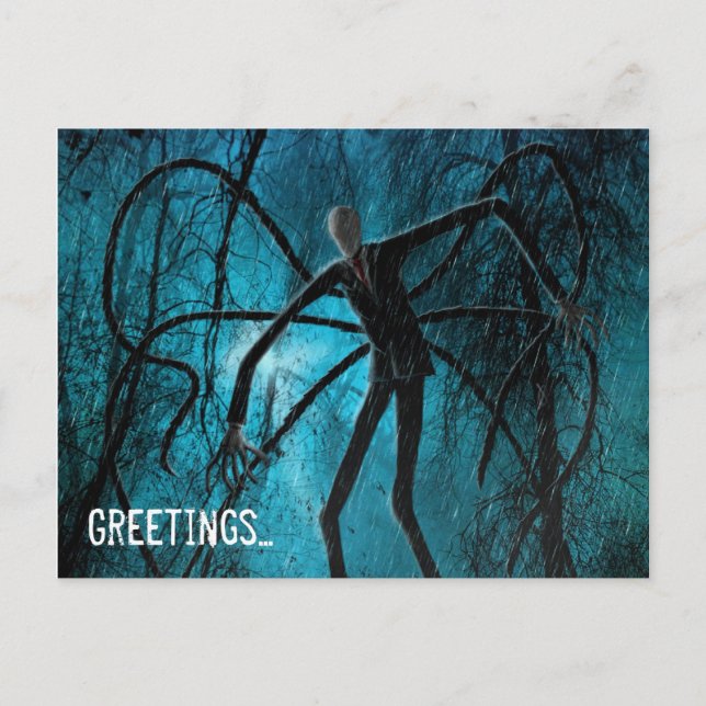 Der schlanke Mann und das verlorene Soul Postkarte (Vorderseite)