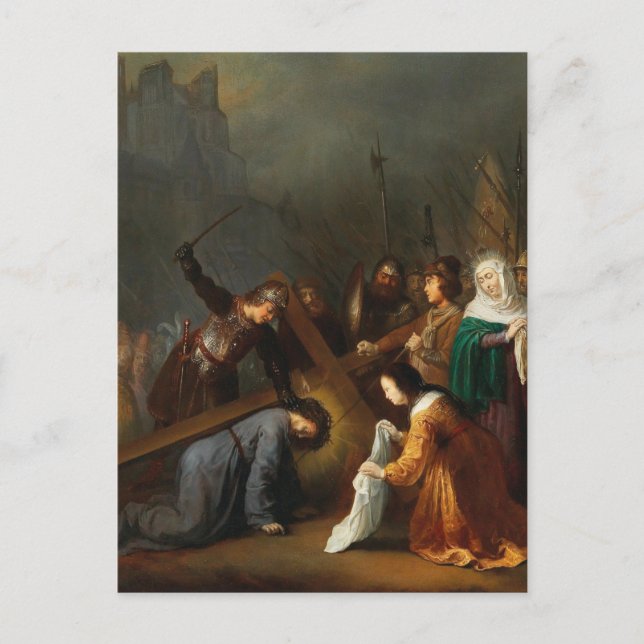 Der Schleier von St. Veronica von Dirck van Santvo Postkarte (Vorderseite)