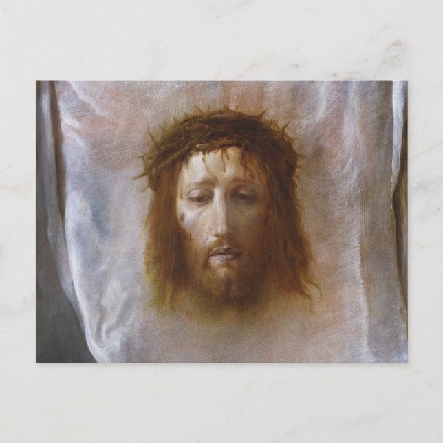 Der Schleier von Veronica durch Domenico Fetti Postkarte (Vorderseite)