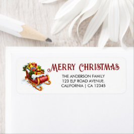 Der Schlitten des Weihnachtsmanns voller Geschenke