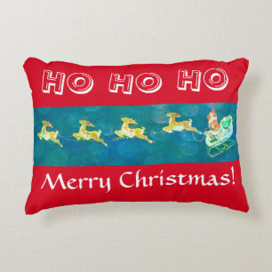 Der Schlitten des Weihnachtsmanns Zierkissen