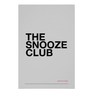 DER SCHLUMMERCLUB – Schlafzimmer-Wandkunst Poster