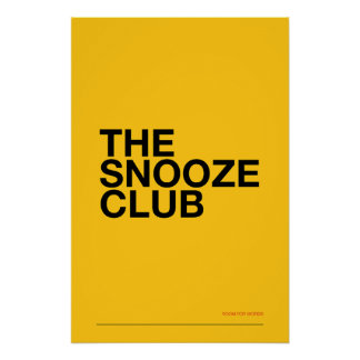 DER SCHLUMMERCLUB – Schlafzimmer-Wandkunst Poster
