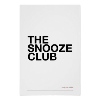 DER SCHLUMMERKLUB – Schlafzimmer-Wandkunst Poster