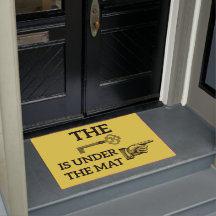 Der Schlüssel befindet sich unter der matten Begrü