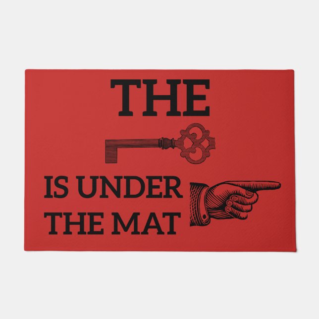 Der Schlüssel befindet sich unter der matten Begrü Fußmatte (Vorderseite)