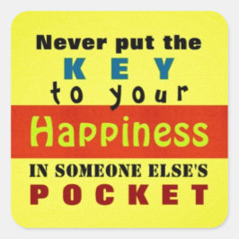 DER SCHLÜSSEL - (Shape-Optionen) Quadratischer Aufkleber