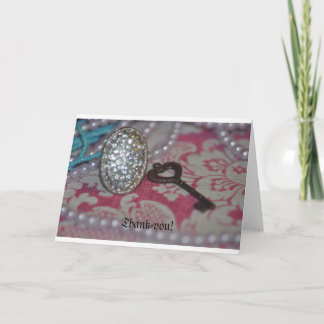 Der Schlüssel zu meinen Herzprodukten Dankeskarte