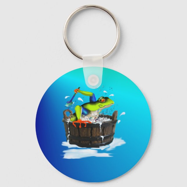 Der Schlüsselanhänger des Waschfrosches (Vorderseite)