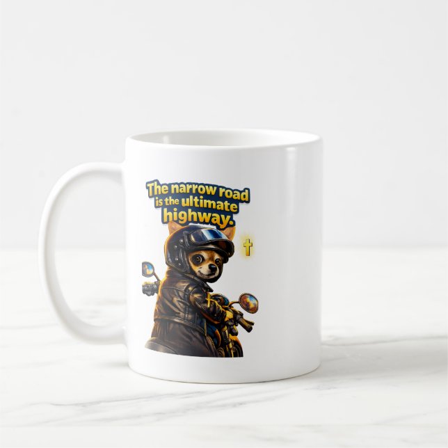 Der schmale Weg - Christlich Kaffeetasse (Links)