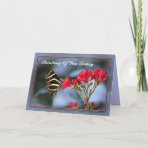 Der Schmetterling, der an Sie denkt, kardieren Karte