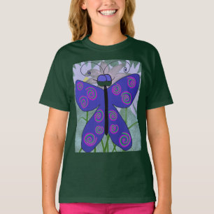 Der Schmetterling mit einer Haltung! Mädchen-T - T-Shirt