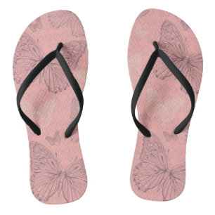 Der Schmetterlingsrosa Flip Flops