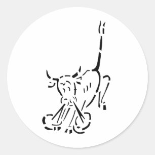 Der schnaubende Stier - U-47 Runder Aufkleber