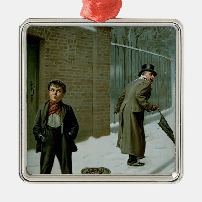 Der Schneeball - schuldig oder nicht schuldig Silbernes Ornament (Vorne)