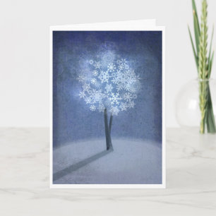 Der Schneeflockenbaum Feiertagskarte