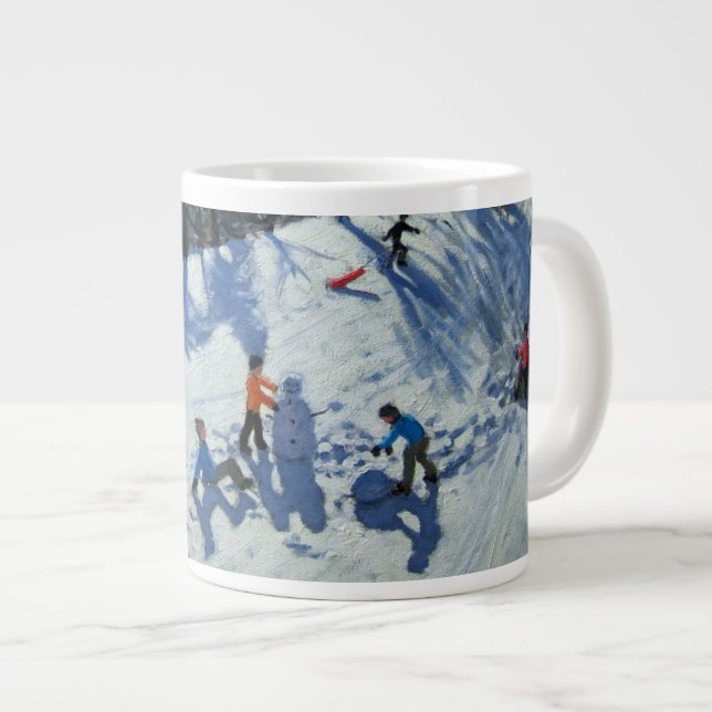 Der Schneemann 2 Jumbo-Tasse (Vorderseite Rechts)