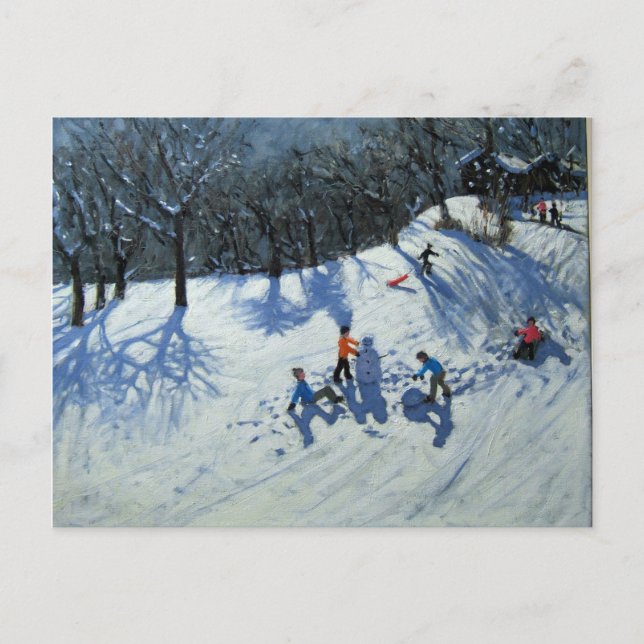 Der Schneemann 2 Postkarte (Vorderseite)