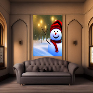 Der Schneemann   AI Art Poster