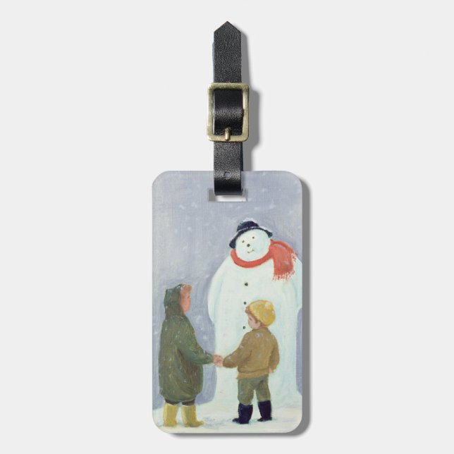 Der Schneemann Gepäckanhänger (Vorderseite vertikal)