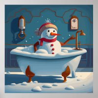 Der Schneemann im Whirlpool