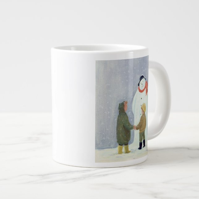 Der Schneemann Jumbo-Tasse (Vorderseite Rechts)