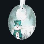 Der Schneemann Ornament<br><div class="desc">Erhältlich in Untersetzer,  Weinzauber,  Ornamente,  Armbanduhr,  Anhänger,  Charme/Armband,  Flaschenöffner,  Zuckerkochen,  Kuchen-Pop und Oreo-Leckereien.</div>