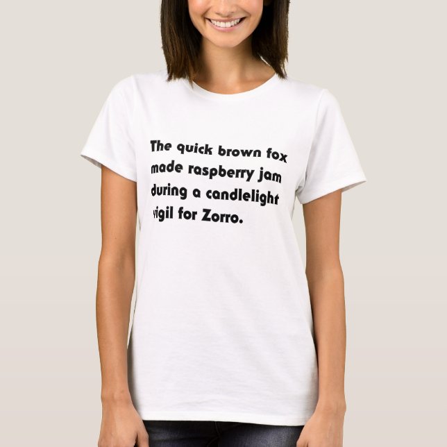 Der Schnellbraun Fox aus Himbeere... T-Shirt (Vorderseite)