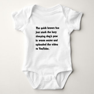 Der schnelle braune Fox steckt einfach fest.. T -  Baby Strampler