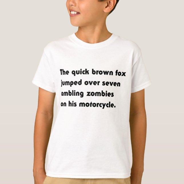 Der schnelle braune Fuchs sprang über.. T - Shirt  (Vorderseite)