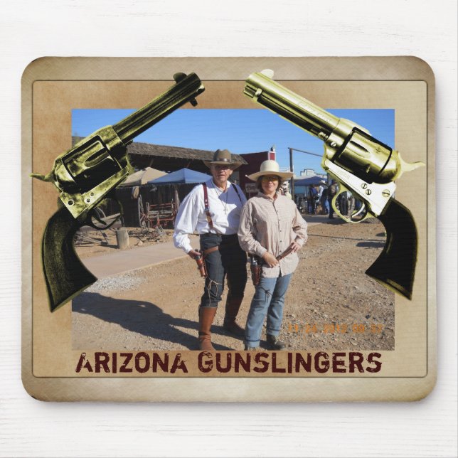 Der schnelle Cowboy zeichnen Friedensstifter Mousepad (Vorne)