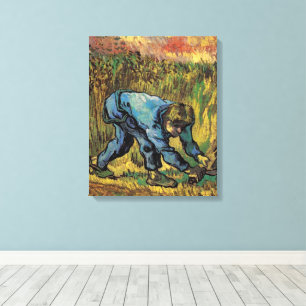 Der Schnitter mit Sichel von Vincent van Gogh Leinwanddruck