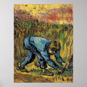 Der Schnitter mit Sichel von Vincent van Gogh Poster
