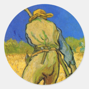 Der Schnitter (nach Millet) von Vincent van Gogh Runder Aufkleber