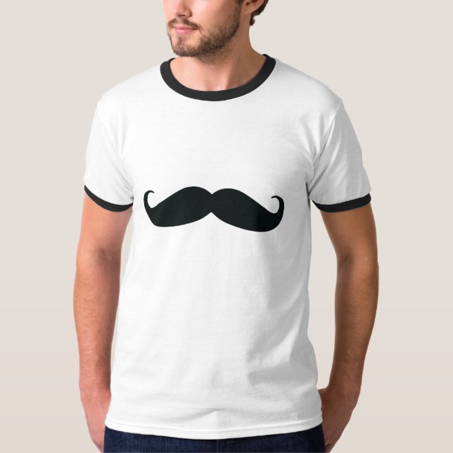 Der Schnurrbart-Wecker-T - Shirt der Männer (Vorderseite)
