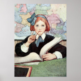 Der Scholar von Jessie Willcox Smith Poster