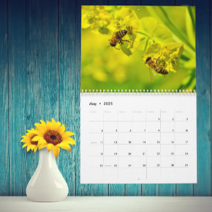 Der schöne Bienen- und Blumenkalender jedes Jahr Kalender