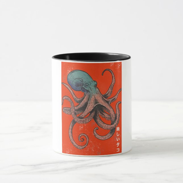 Der schöne Krake Tasse (Zentrum)