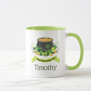 Der schöne Pot of Gold Saint Paddy's Day Tasse